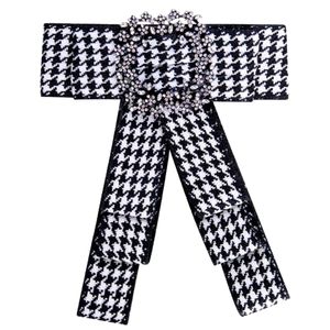 Black & White Plaid Brooch